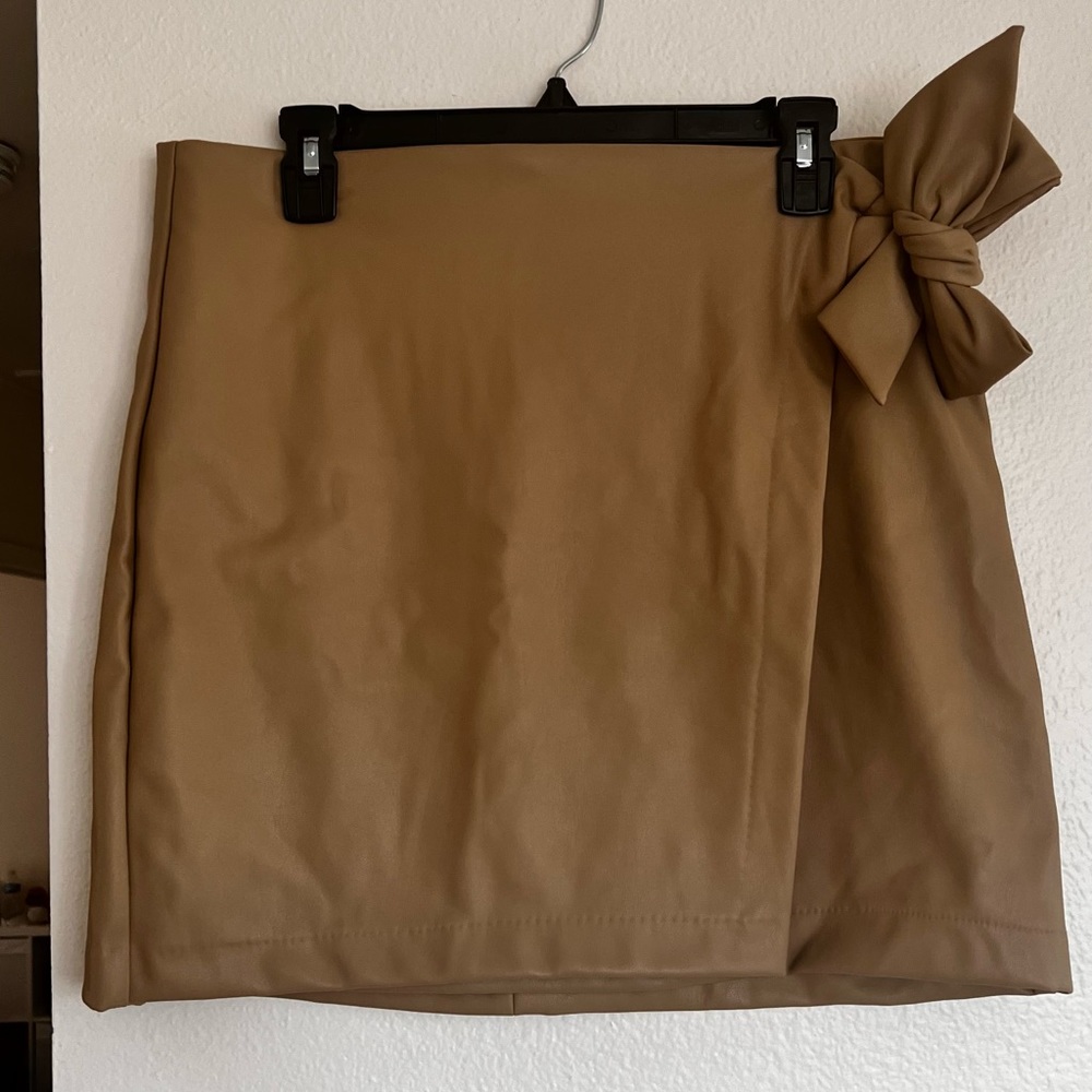 And Now This Pleather Mini Skirt